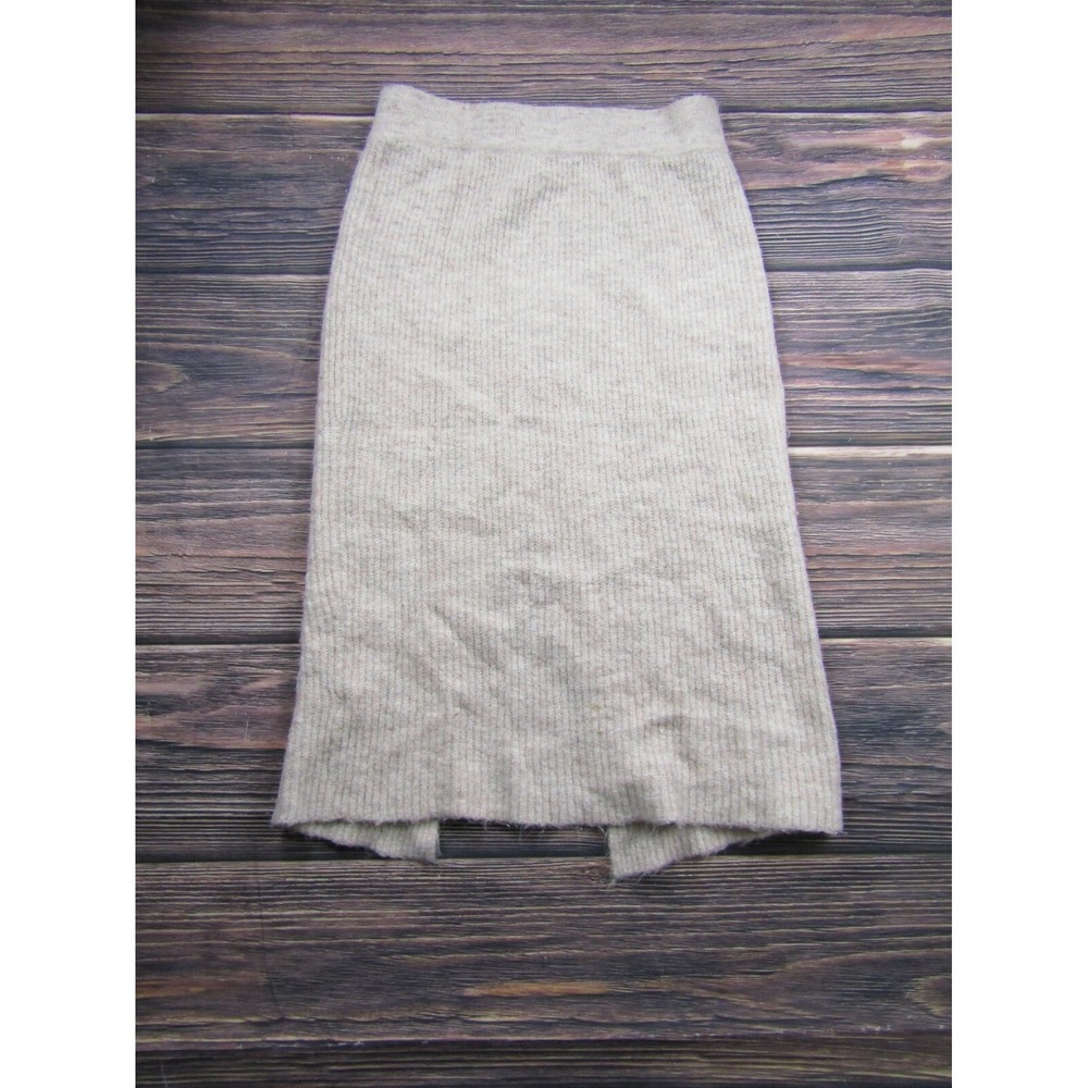 Leith Womens Size Small Acrylic Biege Mini Short Skirt Preowned